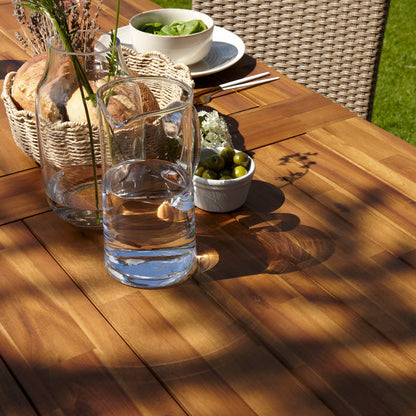 Hali 6 Seater Wooden Outdoor Dining Set with Hali Green Chairs - 235cm