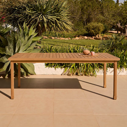 Harlyn 8 Seater Wooden Garden Dining Table - White Acacia - Laura James