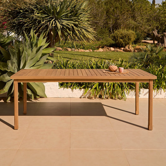 Harlyn 8 Seater Wooden Garden Dining Table - White Acacia - Laura James