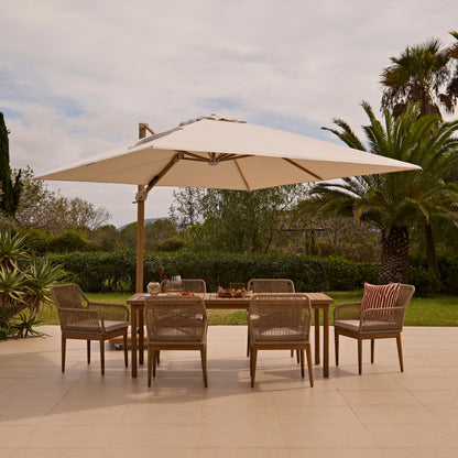 Harlyn 6 Seater Wooden Garden Dining Set with Killian Chairs - 200cm - Laura James