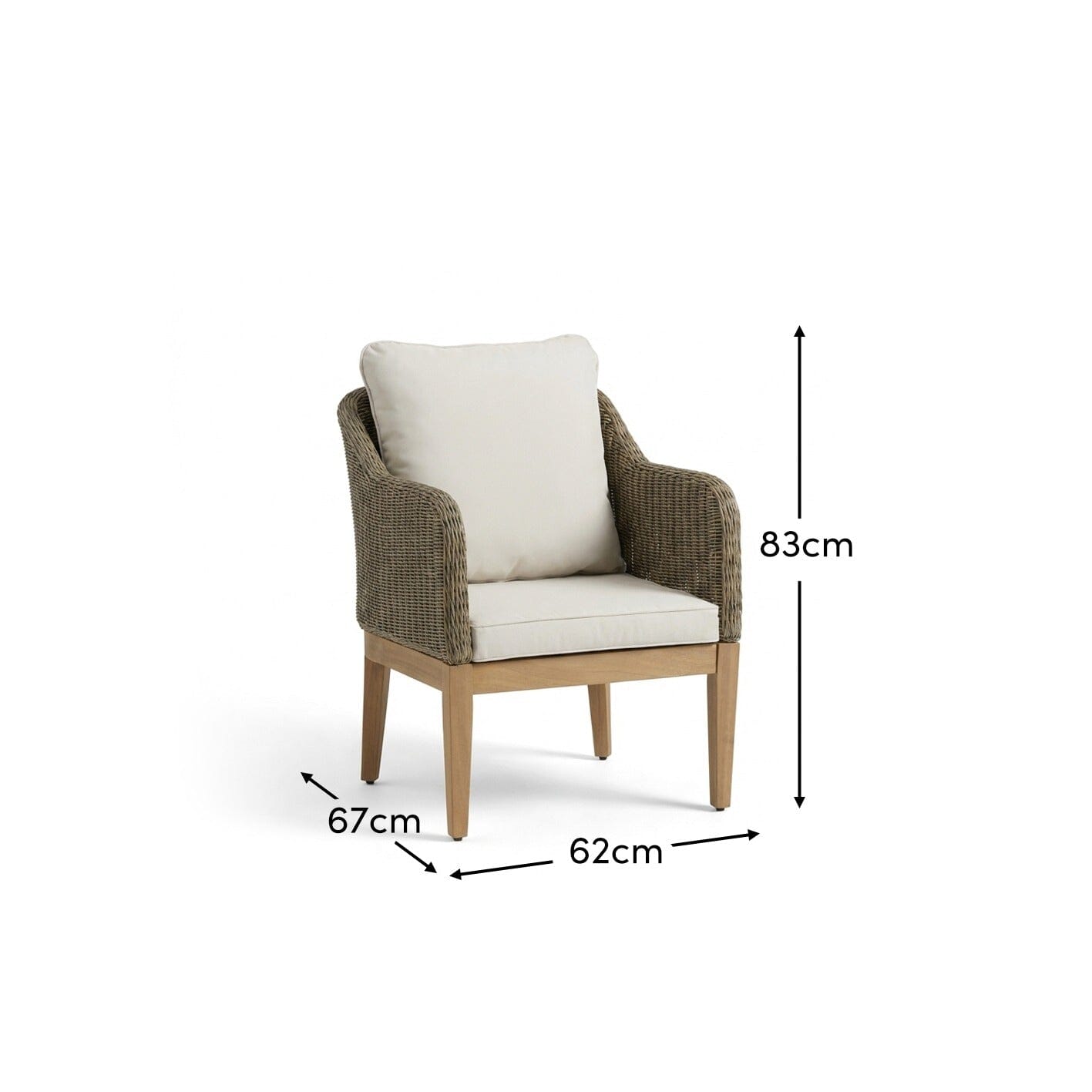 Harlyn Tawny Rattan Garden Armchairs - Set of 2 - Laura James
