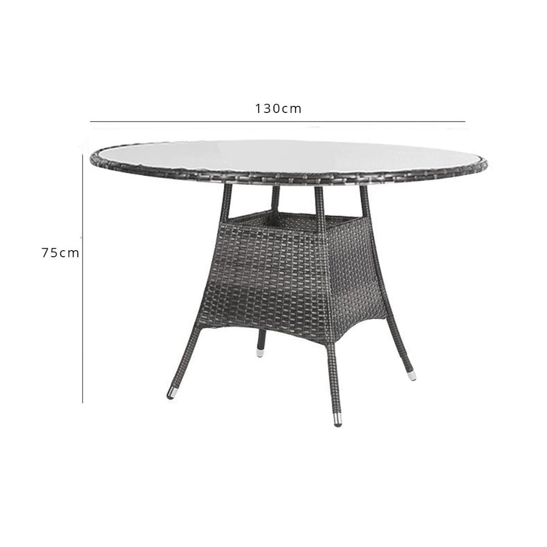 Amelia 190cm Pale Grey Table Garden Dining Set - 6 Seater - Wren Olive Green Chairs