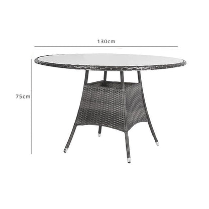 Amelia 190cm Pale Grey Table Garden Dining Set - 6 Seater - Wren Olive Green Chairs
