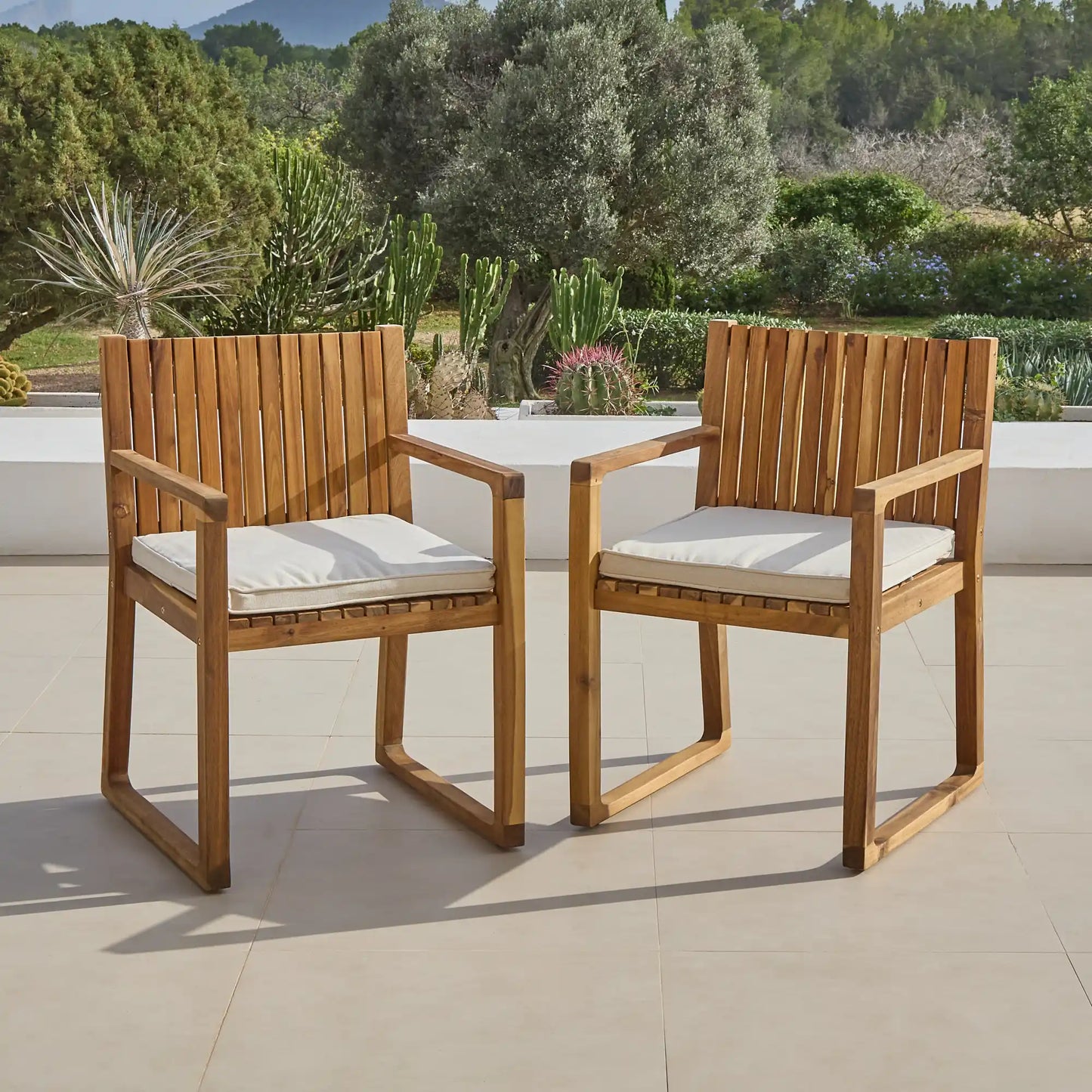 Lennox  Wooden Chair with Cushion - Laura James 