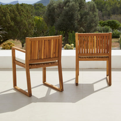 Lennox Wood Armchair - Set of 2 - Laura James 