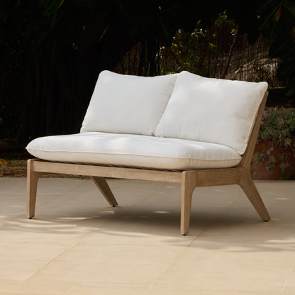Mali Brushed Light Acacia Wooden Sofa - Sand Rope
