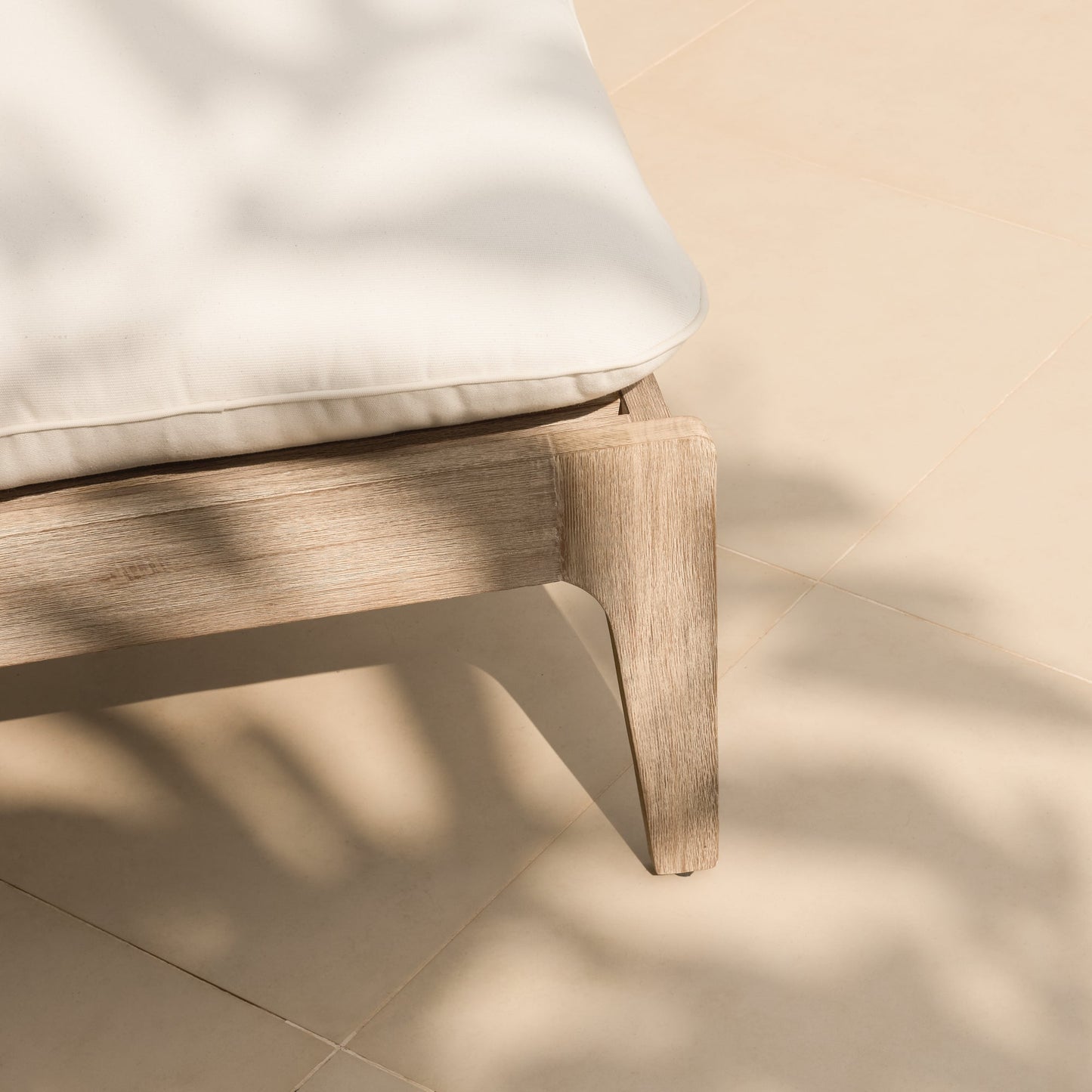 Mali Brushed Light Acacia Wooden Sofa - Sand Rope