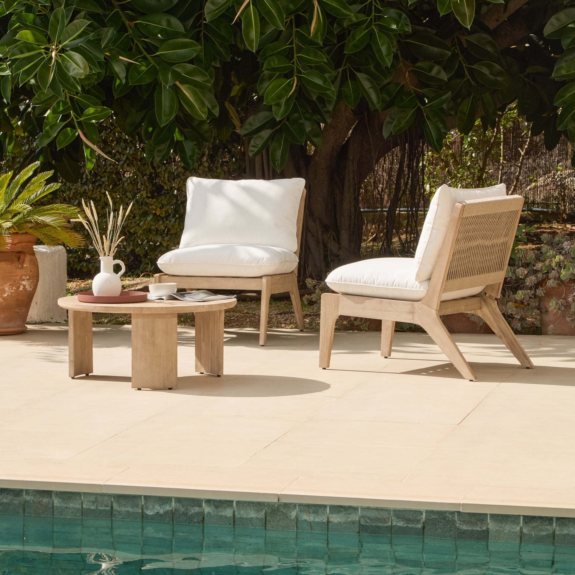 Mali Wooden Garden Bistro Coffee Set - Laura James