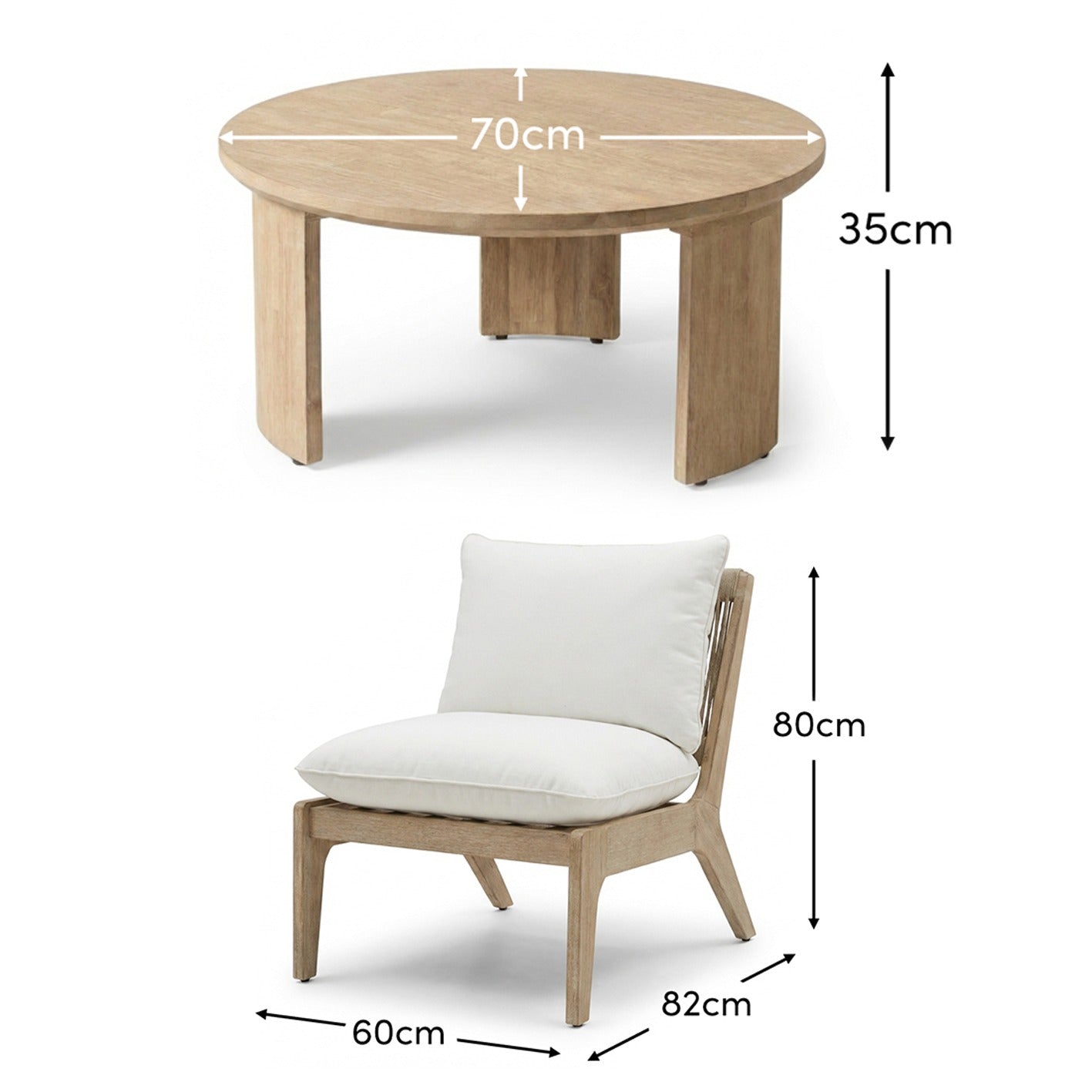 Mali Wooden Garden Bistro Coffee Set - Laura James