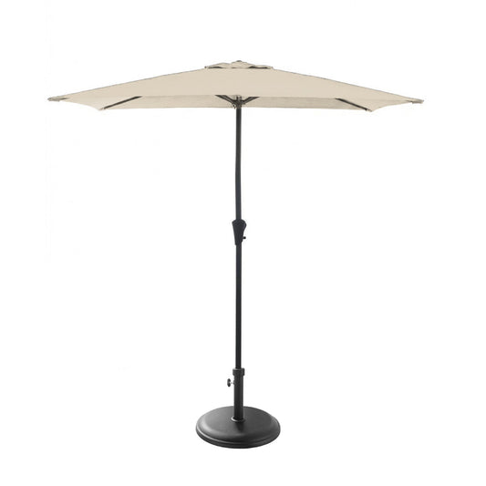 Rectangular 2x3m Grey LED Parasol with 25kg Parasol Base - Black Concrete - Laura James