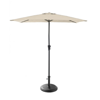 Rectangular 2x3m Cream Parasol with 25kg Parasol Base - Black Concrete - Laura James