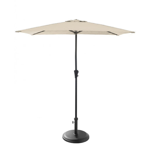 Rectangular 2x3m Cream Parasol with 25kg Parasol Base - Black Concrete - Laura James