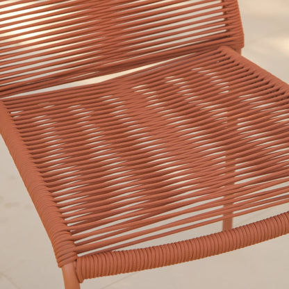 Ryder Burnt Orange Rope Garden Chairs - Set of 2 - Laura James