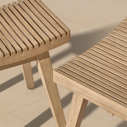 Shiro Wooden Garden Stool - 40cm