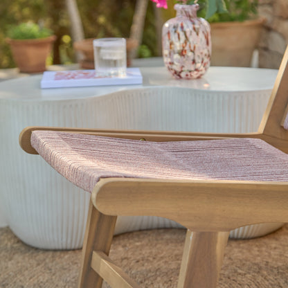 Seren Pink Rope Occasional Garden Chair - Laura James