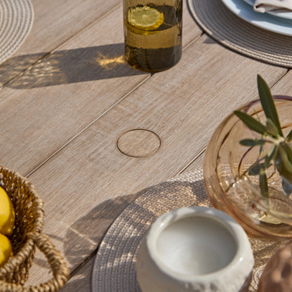 Shiro Round Garden Table - Brushed Light Acacia