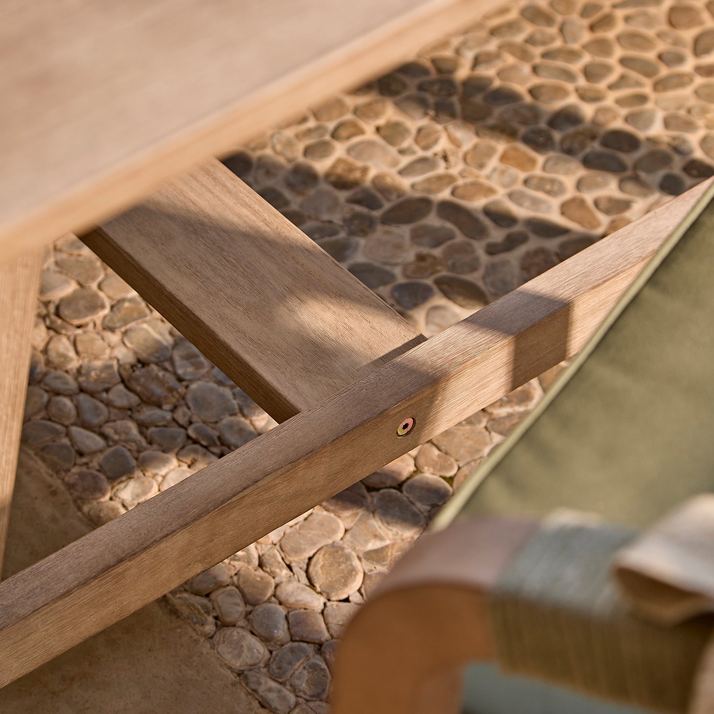 Shiro 6 Seater Wooden Garden Dining Set with 2 Shiro Benches & 2 Shiro Chairs - Green Rope - Laura James