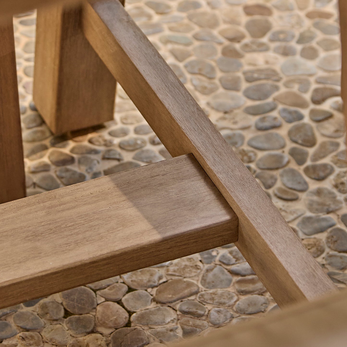 Shiro Beige Rope Wooden Garden Chairs - Set of 2 - Laura James