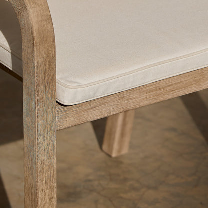 Shiro Brushed Light Acacia Garden Chairs - Set of 2 - Beige Rope - Laura James 