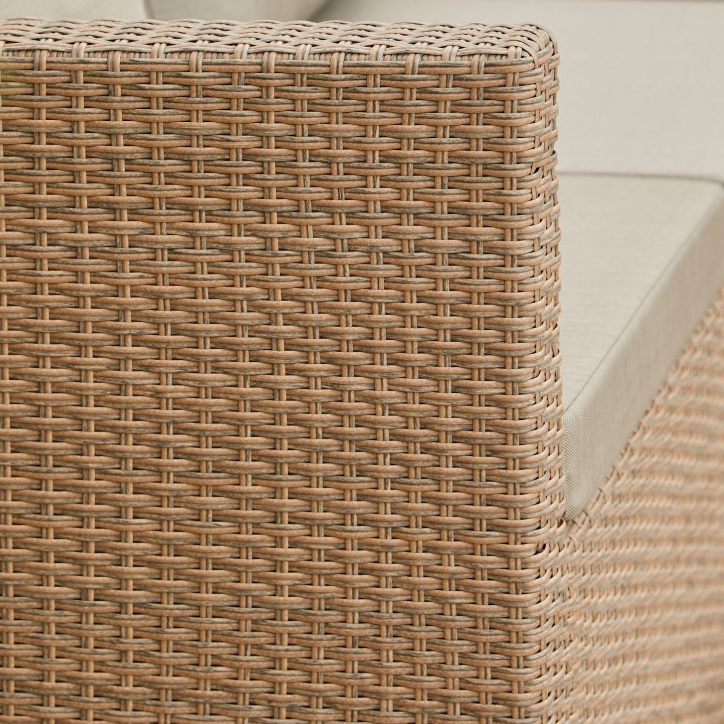 Weston 4 Seater Rattan Garden Corner Sofa Set - Natural Weave - Laura James 