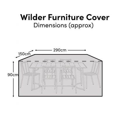 Wilder Table 6-Seater Furniture Cover - 290x150x90cm - Laura James 