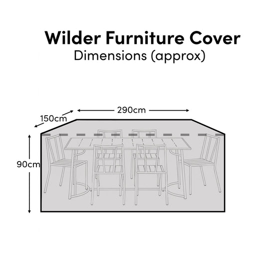 Wilder Table 6-Seater Furniture Cover - 290x150x90cm - Laura James 