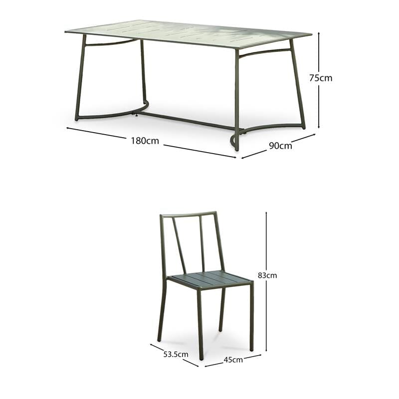 Wilder Rectangular 6 Seater Dining Table Set with Wilder Dining Chairs -Laura James 