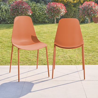 Wren Burnt Orange Dining Chairs - Set of 4 - Laura James 