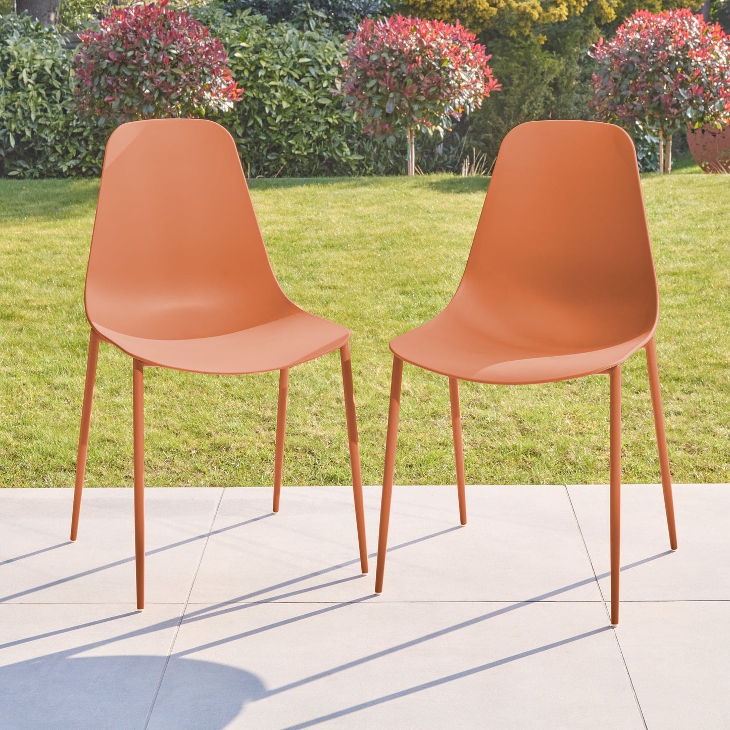 Wren Burnt Orange Dining Chairs - Set of 4 - Laura James 
