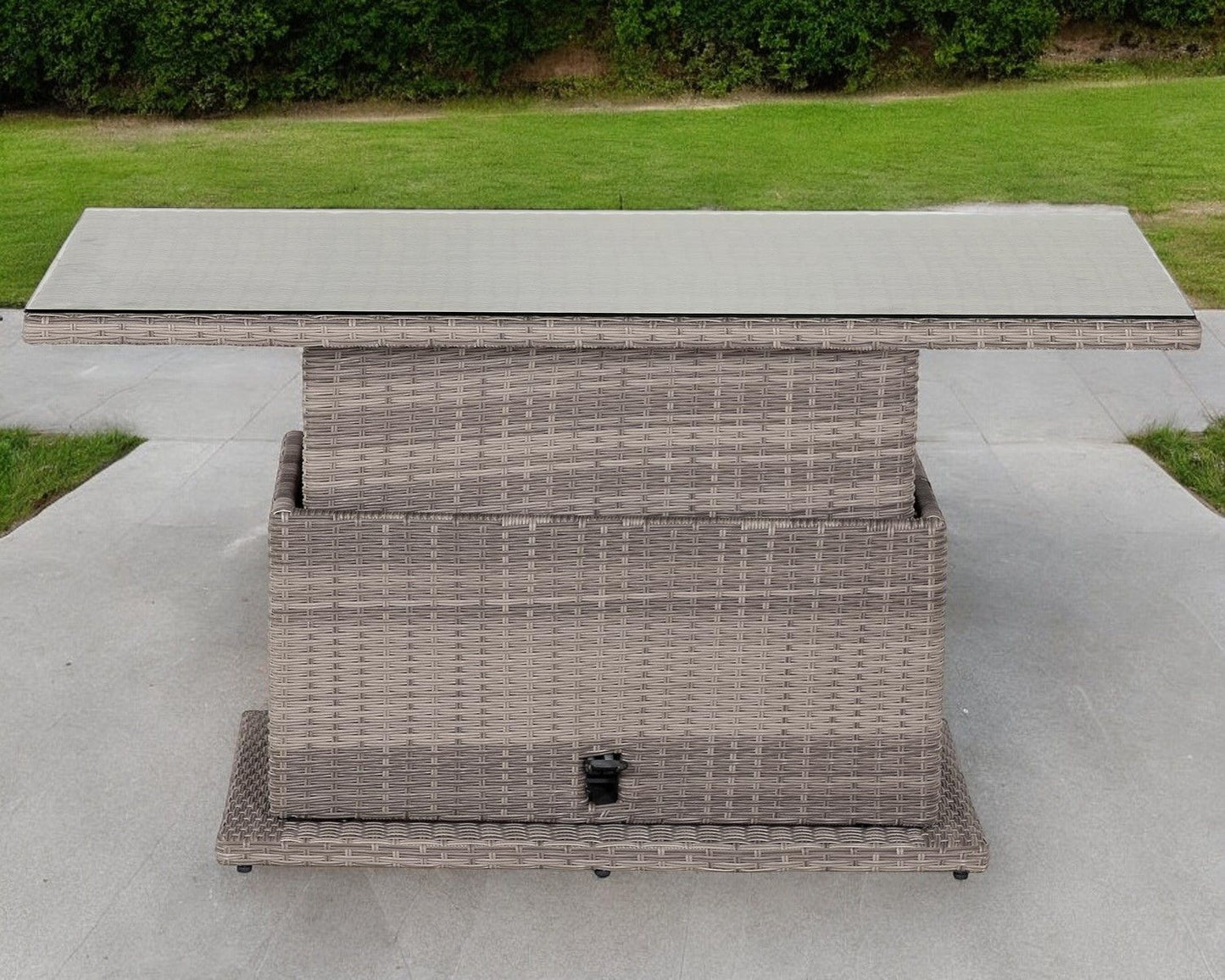 Adjustable Rectangular Dining Table in Double Flat Grey