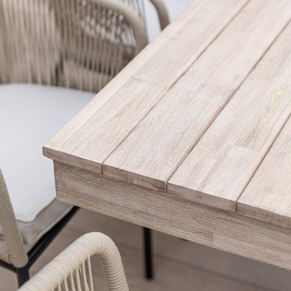 Amelia Dining Table 6 Hali Chairs Natural Garden Dining 