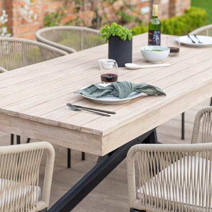 Amelia Dining Table 6 Hali Chairs Natural Garden Dining 
