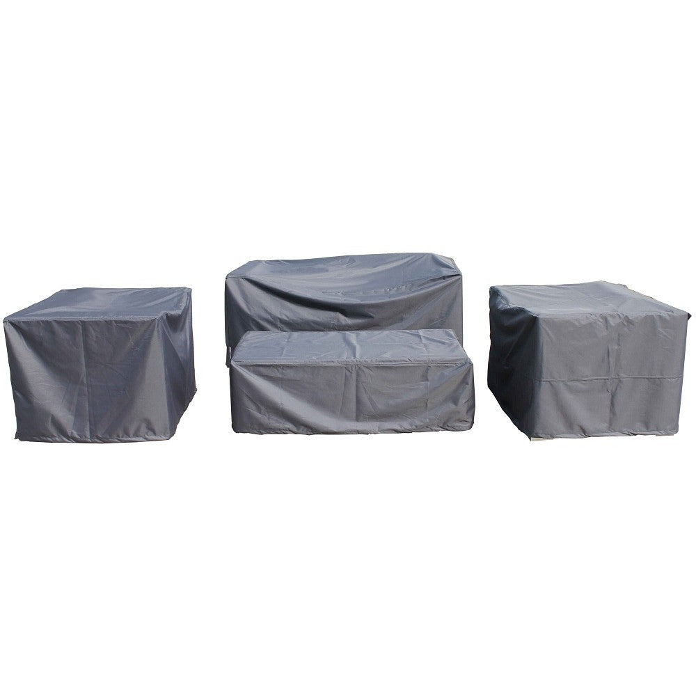 Ascot 3 Seater Rattan Garden Sofa Set in Chocolate and Cream
