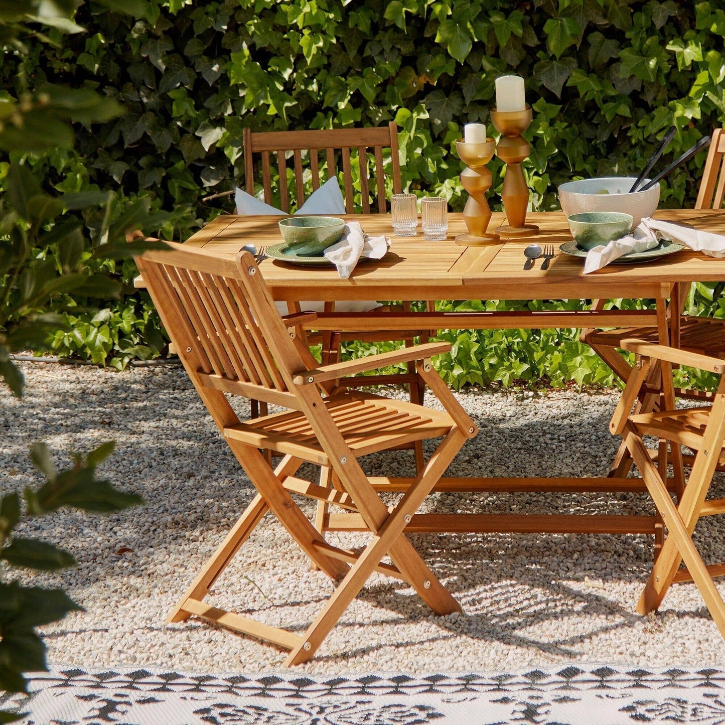 Ashby 4 Seater Wooden Rectangular Garden Dining Set - 120cm