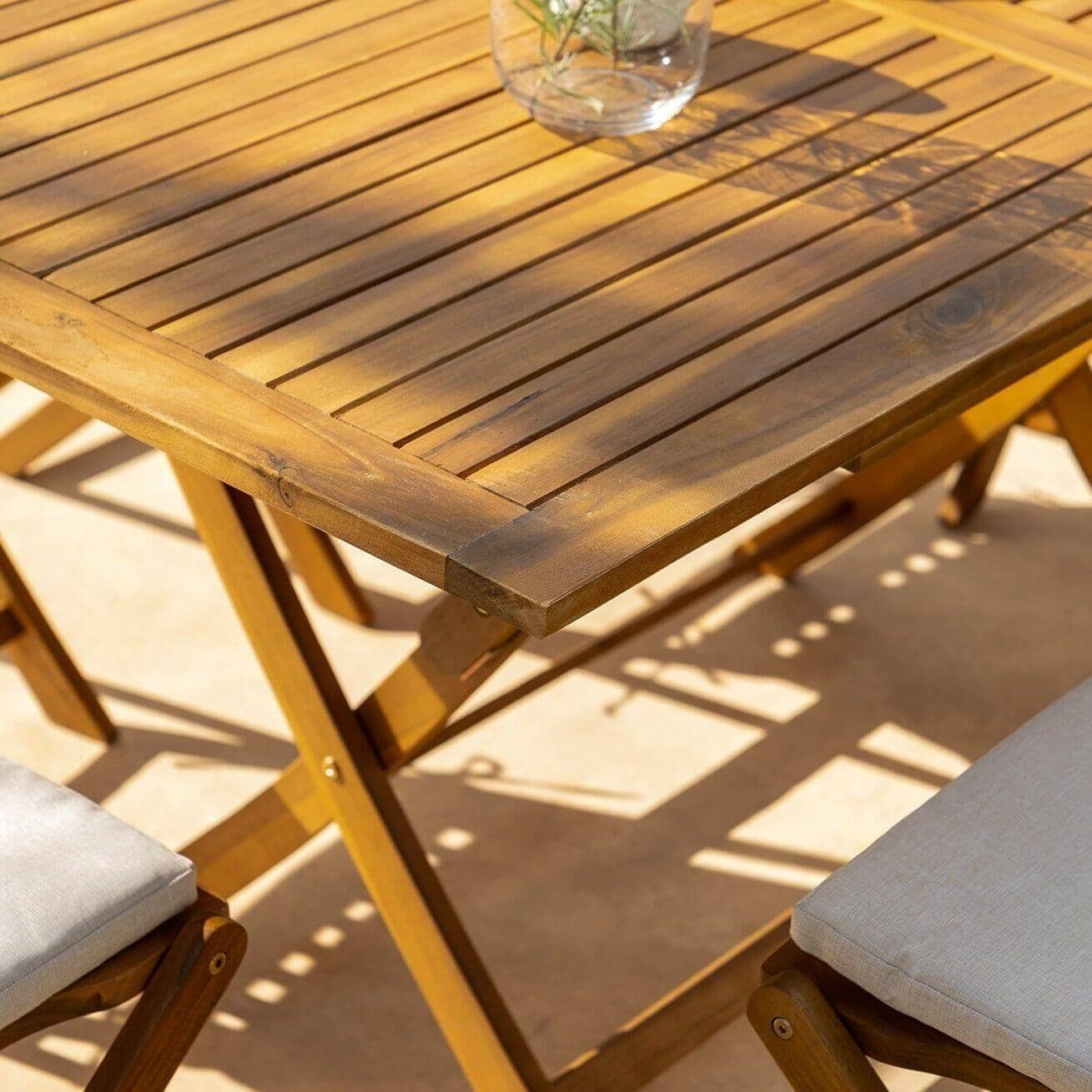 Ashby 4 Seater Wooden Garden Dining Set - 120cm