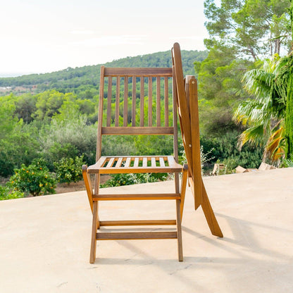 Ashby 4 Seater Round Wooden Garden Dining Set - 100cm