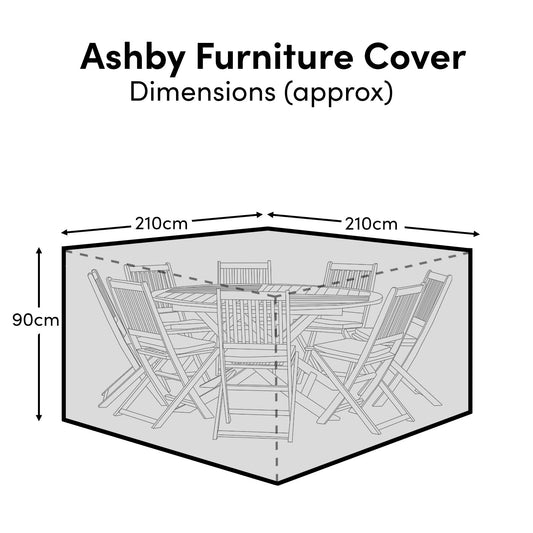 Ashby Round Table 8-Seater Raincover - 210x210x90cm