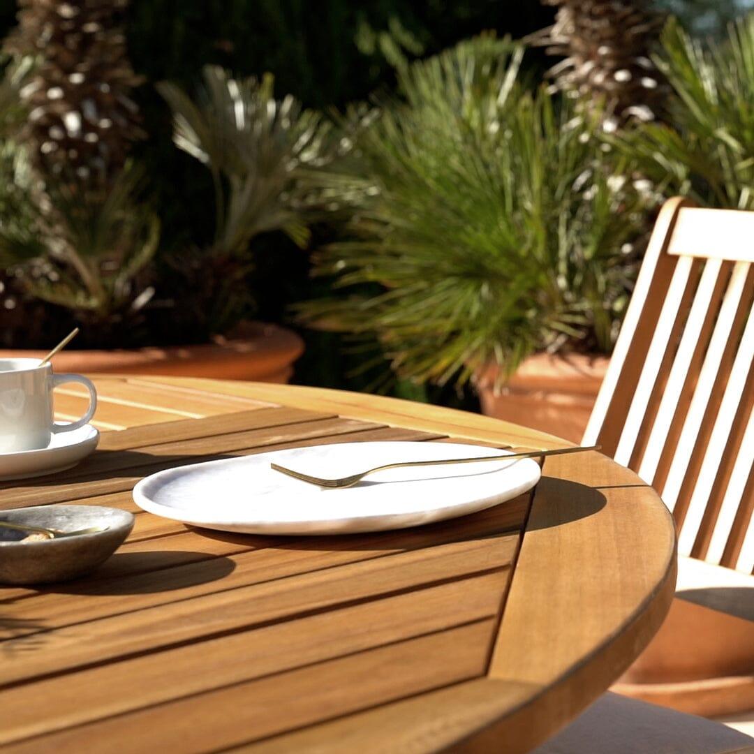 Ashby 8 Seater Wooden Round Folding Dining Table - 160cm - Laura James