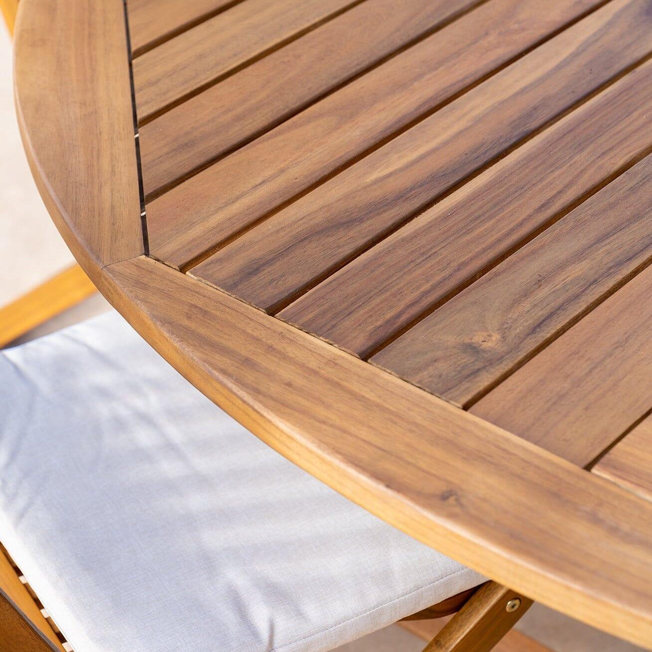 Ashby 8 Seater Wooden Round Garden Dining Set - 160cm - Laura James