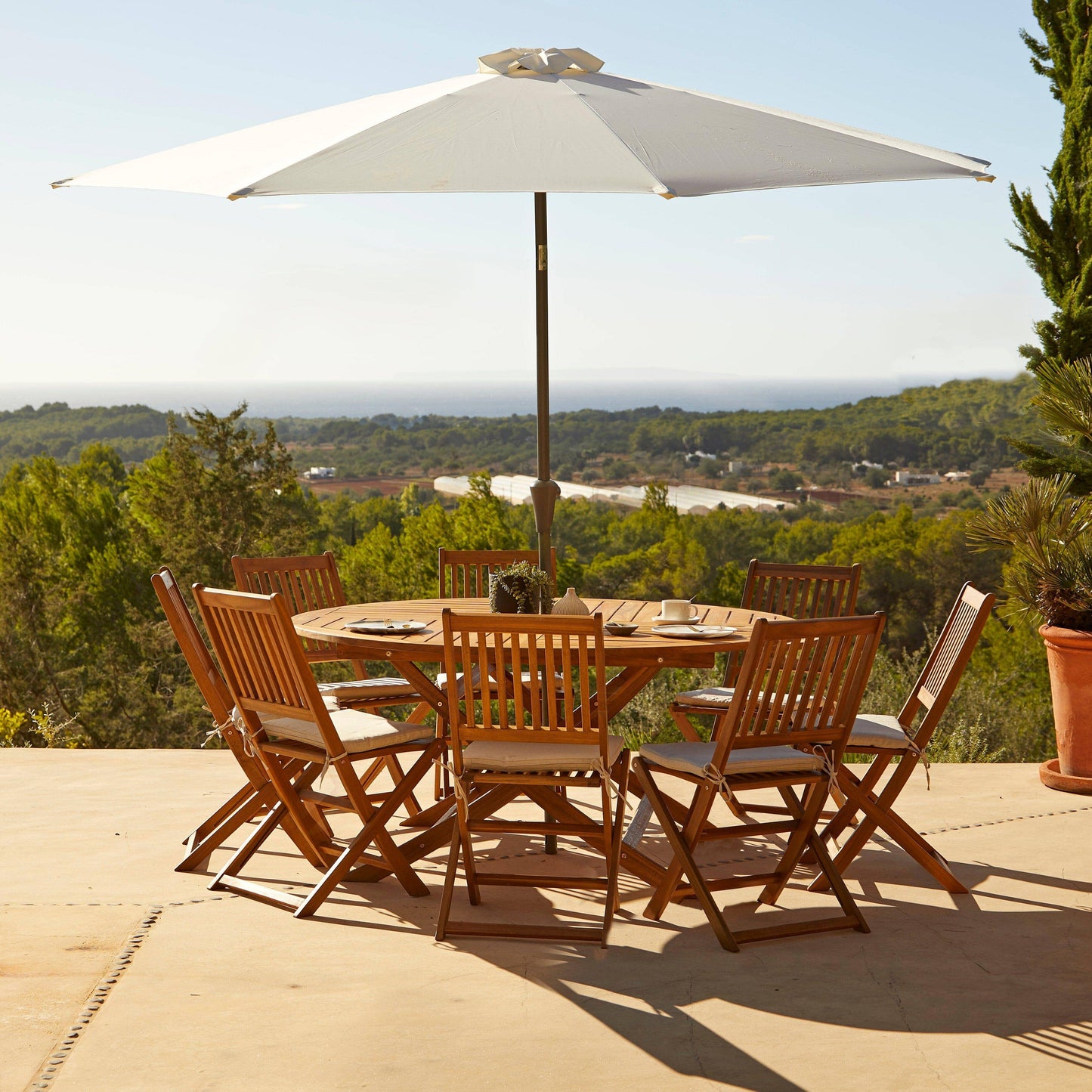 Cream Parasol - 2.7m Round