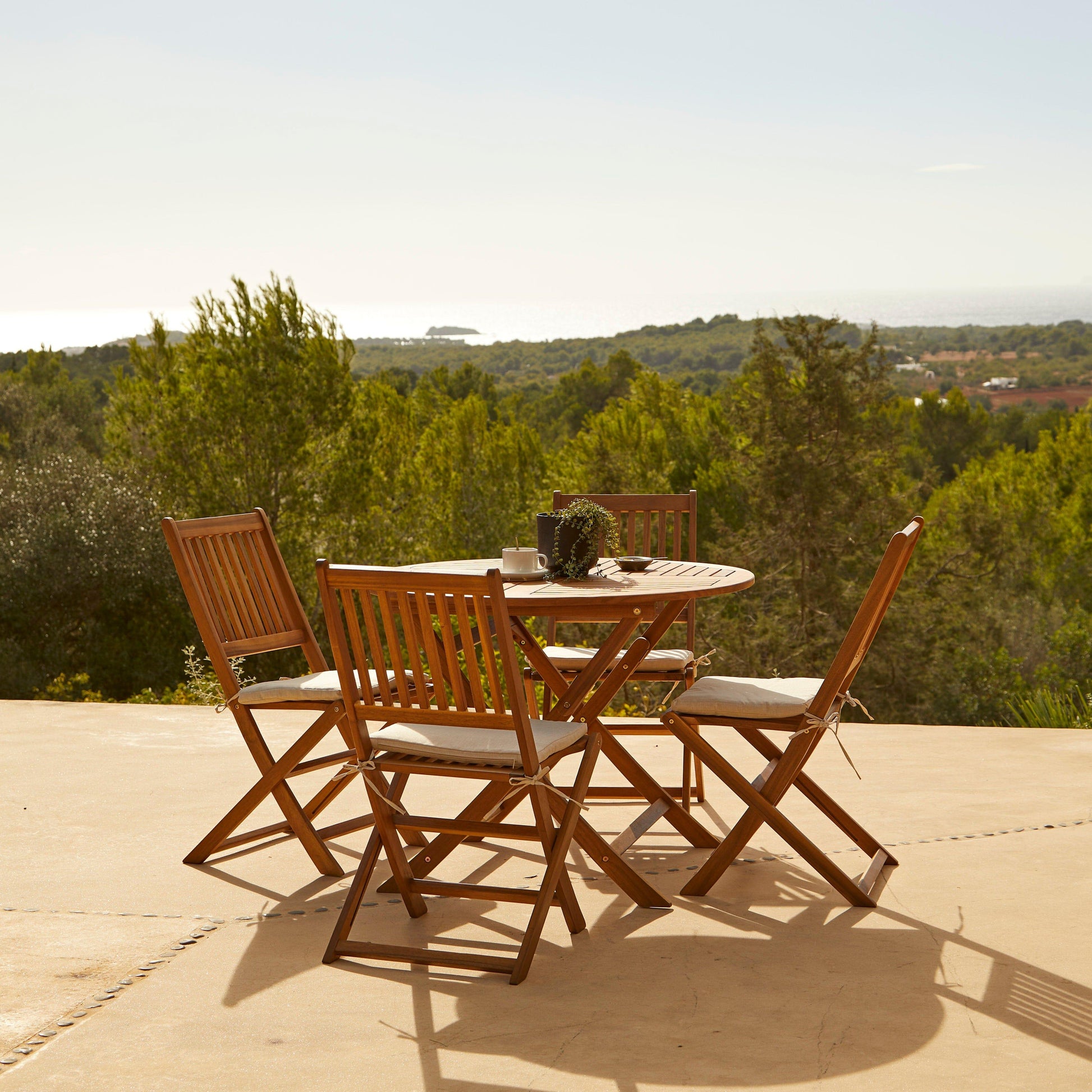 Ashby Set of 2 Armless Wooden Folding Chairs - Laura James