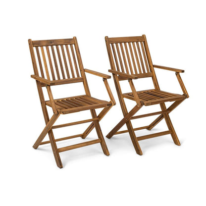 Ashby Wooden Folding armchairs - Set of 2 - Laura James