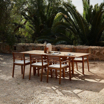 Aspen 6 Seater Wooden Extendable Garden Dining Set with Cushions - 160-240cm - Laura James