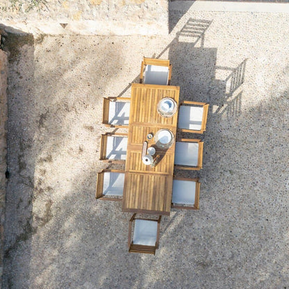 Aspen 8 Seater Wooden Extendable Garden Dining Set with Cushions