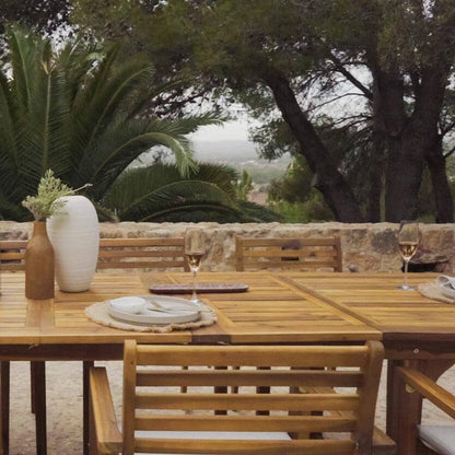 Aspen 8 Seater Wooden Extendable Garden Dining Set with Cushions