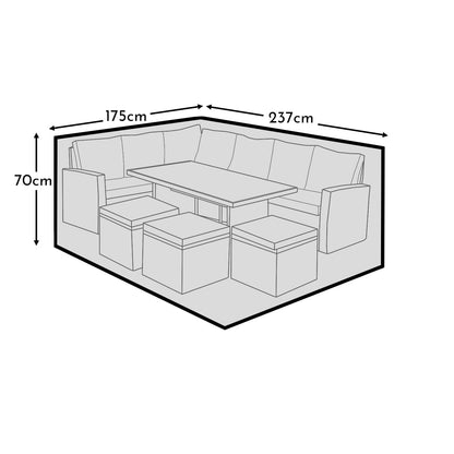 Medium Rectangular Garden Furniture Cover - Lennox - Marston - Shiro - Amelia & Hali Sets