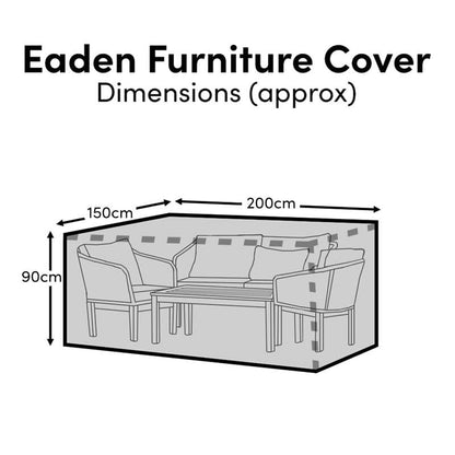 Small Rectangular Garden Furniture Cover 6 Seater - Lila - Ashby - Aspen - Marston - Oakley - Halston