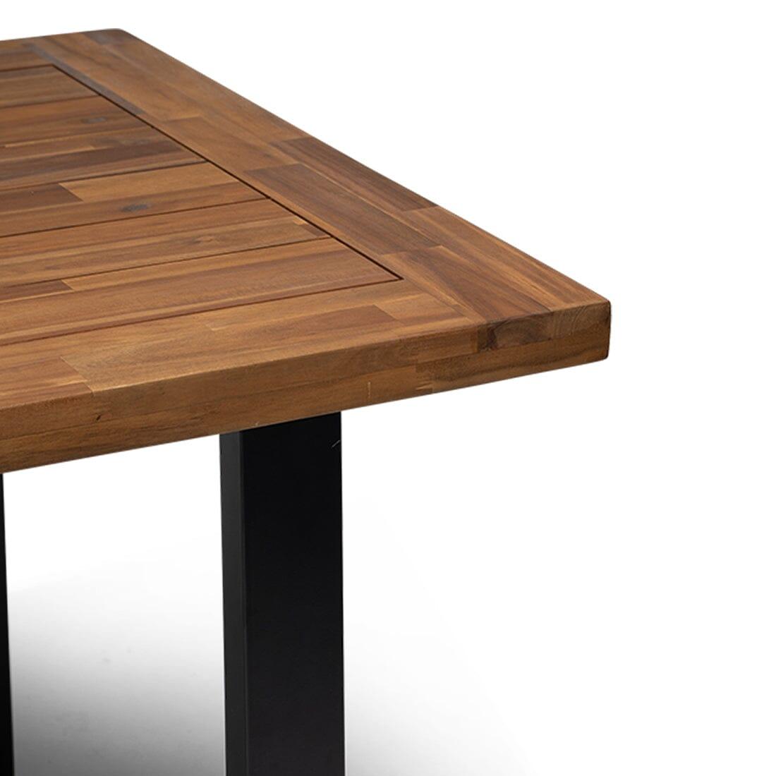 Hali 8 Seater Steel Acacia Top Dining Table 235cm - Laura James