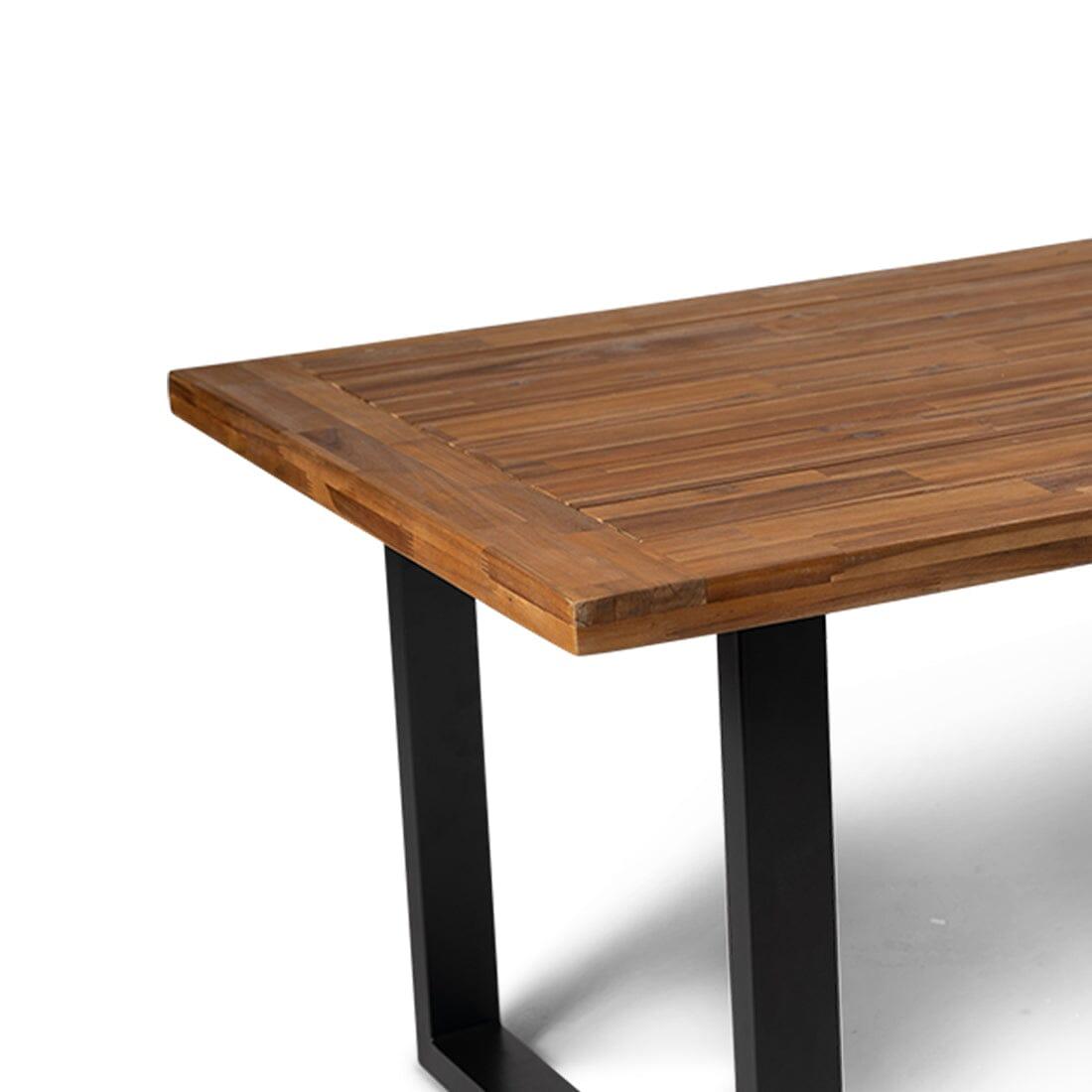 Hali 8 Seater Steel Acacia Top Dining Table 235cm - Laura James