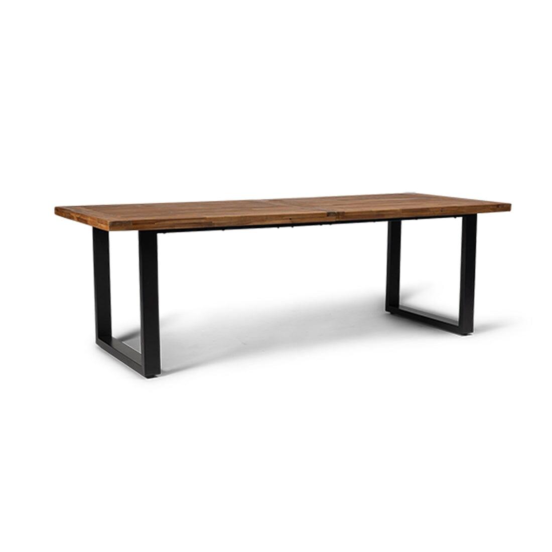 Hali 8 Seater Wooden Outdoor Dining Set with Hali Black Chairs - 235cm - Laura James